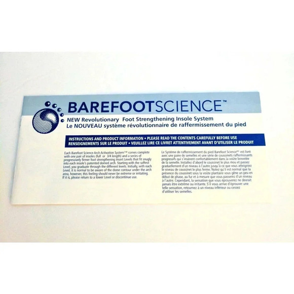 Barefoot Science Insoles Full  5 Step Foot Strength System Men Size L 10 to 11.5 - Picture 4 of 7